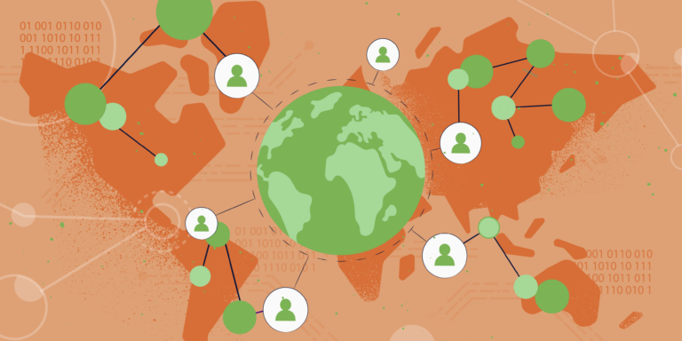 Visual of Feedzai's geo-agnostic team model.